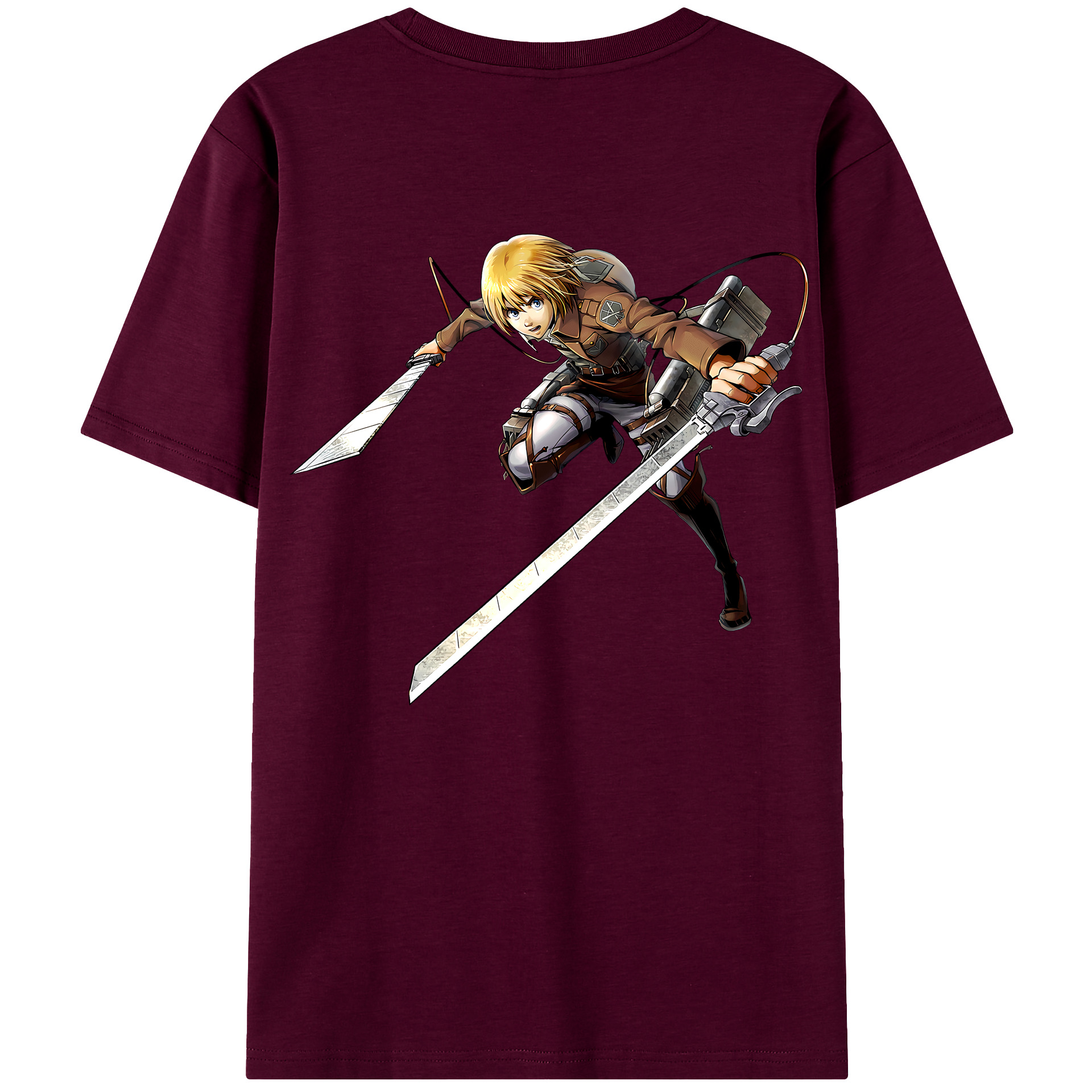 （画像用） 進撃の巨人 アルミン·アルレルト Attack on Titan Armin Arlert レディース半袖Tシャツ(バックプリント)